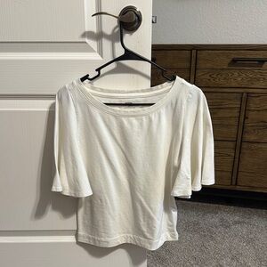Maeve by Anthropologie Flutter Sleeve Tee SM
